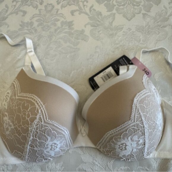 Maidenform Bra 34D Love The Lift Push Up And In‎ White Beige DM9900 New - Picture 9 of 9